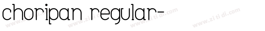 choripan regular字体转换